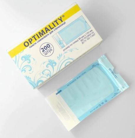 Пакет для стерилізації самоклеючий 90 мм × 135 мм., ТМ "OPTIMALITY"